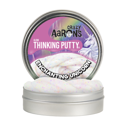 Crazy Aaron Thinking Putty: Enchanting Unicorn Glow 4” Tin
